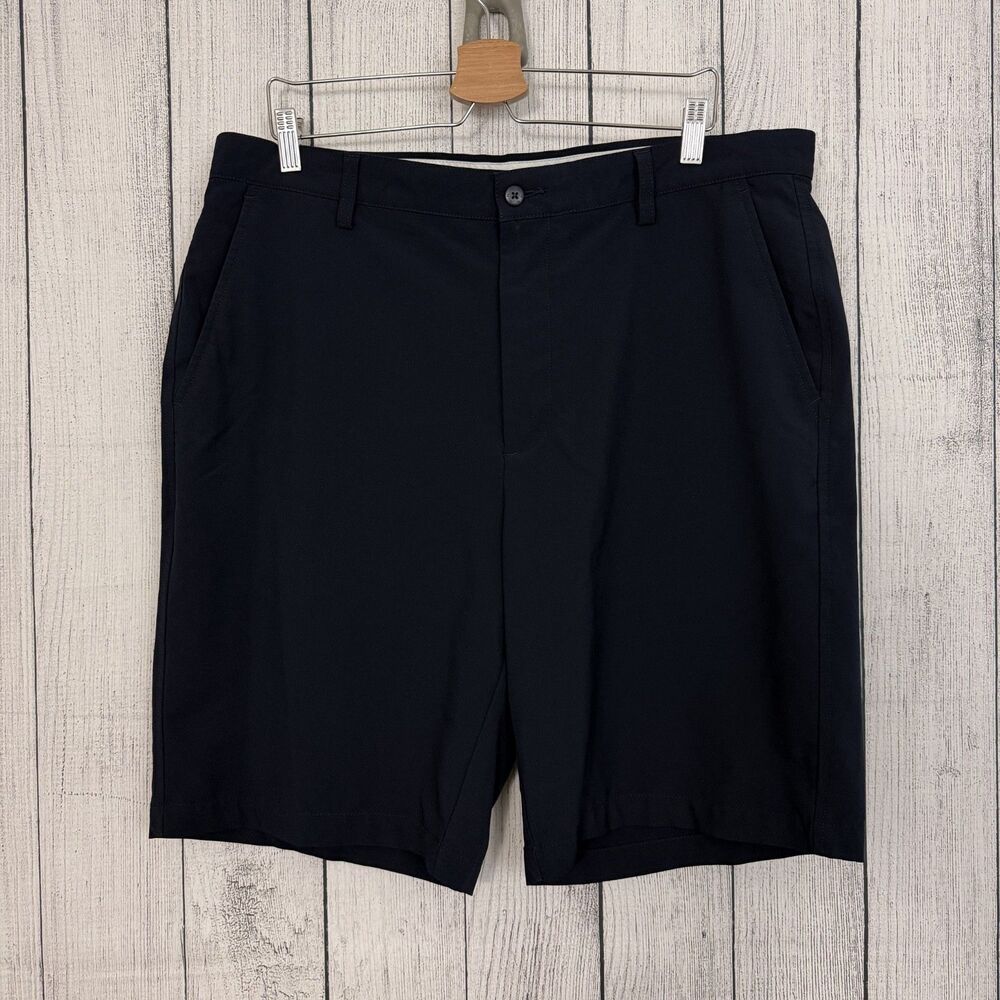 FootJoy Men's W38 Navy Blue Moisture Wicking Bermuda Chino Golf Shorts